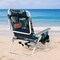 2 Pieces 5-Position Reclining Outdoor Folding Chairs with Cup Holder and Extra Storage Ideal for Beach or Camping
